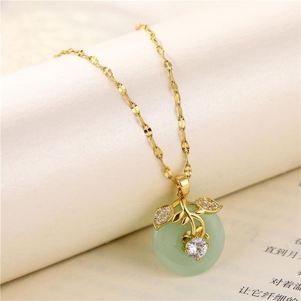 chains 2021 artificial hetian jade safe clasp necklace titanium steel cherry lady clavicle chain pendant, Silver
chains 2021 artificial hetian jade safe clasp necklace titanium steel cherry lady clavicle chain pendant, Silver