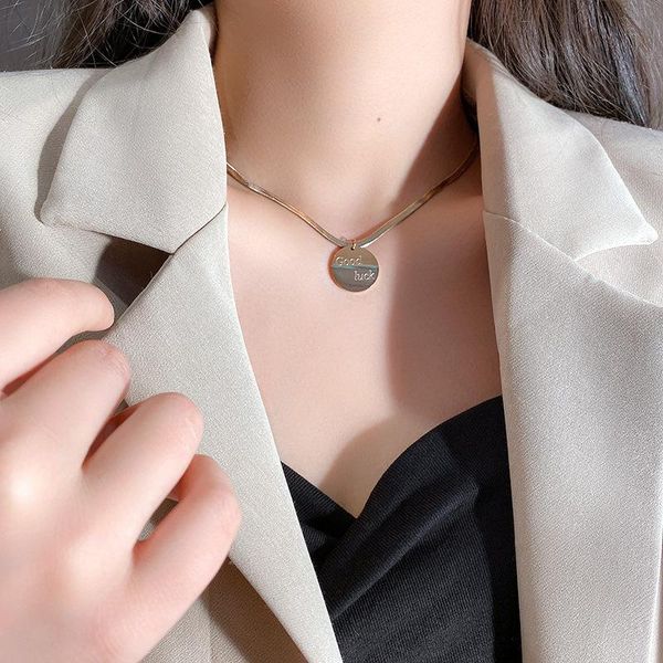 pendant necklaces fashion titanium steel roman numeral necklace round for women chain jewelry short 2021, Silver
pendant necklaces fashion titanium steel roman numeral necklace round for women chain jewelry short 2021, Silver