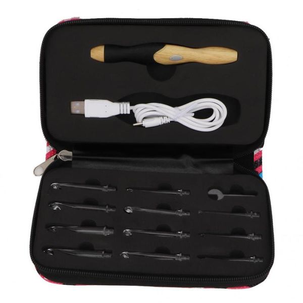 usb rechargeable led crochet hook set weave craft knitting needle diy quilting stitching craft sewing kits sewing accessory, Black
usb rechargeable led crochet hook set weave craft knitting needle diy quilting stitching craft sewing kits sewing accessory, Black