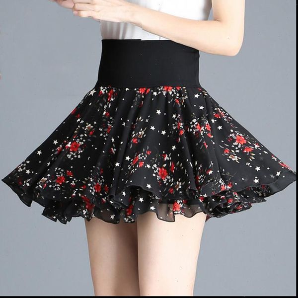 elastic high waist swing floral chiffon black pleated short skirts womens kawaii japanese school girl mini skirt skorts c474
elastic high waist swing floral chiffon black pleated short skirts womens kawaii japanese school girl mini skirt skorts c474