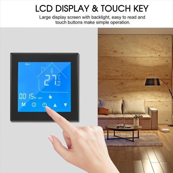 smart home control wifi thermostat temperature controller lcd display week programmable for water/gas boiler tuya app compatible
smart home control wifi thermostat temperature controller lcd display week programmable for water/gas boiler tuya app compatible