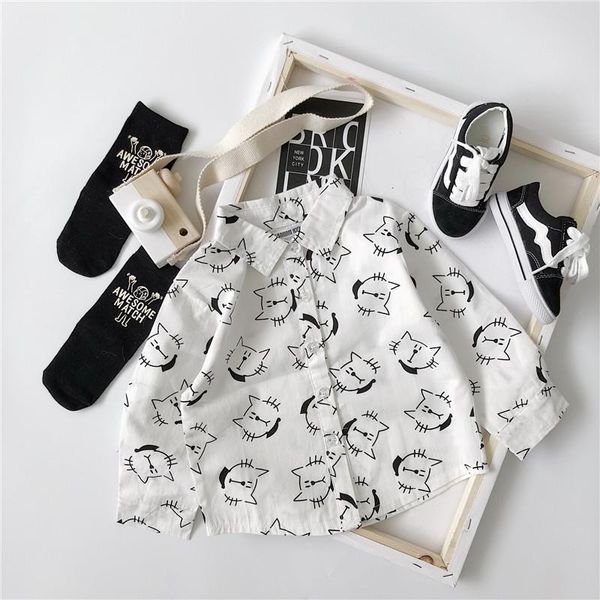 shirts tonytaobaby autumn clothing style baby cat full printed pure cotton long-sleeved shirt for boy, White;black
shirts tonytaobaby autumn clothing style baby cat full printed pure cotton long-sleeved shirt for boy, White;black