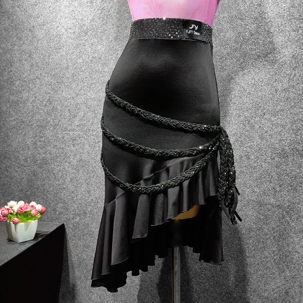 latin dance skirt personality braided hair new style dance skirt irregular training skirt rumba salsa dance costume b1213, Black;red
latin dance skirt personality braided hair new style dance skirt irregular training skirt rumba salsa dance costume b1213, Black;red