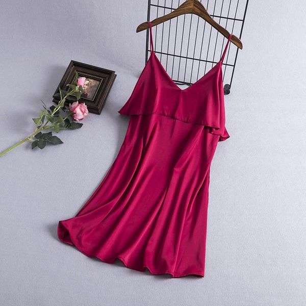 women's sleepwear female spaghetti strap nightgown satin nightdress intimate lingerie nighty bathrobe gown casual home clothes, Black;red
women's sleepwear female spaghetti strap nightgown satin nightdress intimate lingerie nighty bathrobe gown casual home clothes, Black;red