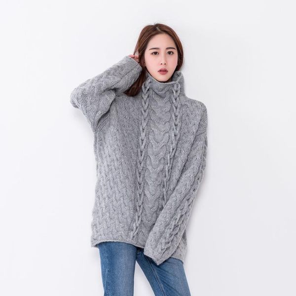 women's sweaters mohair wool blend loose pullover women autumn winter turtleneck sweater long sleeve xr07, White;black
women's sweaters mohair wool blend loose pullover women autumn winter turtleneck sweater long sleeve xr07, White;black