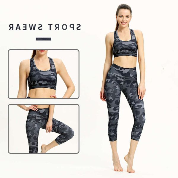 tight skirt capri two new yoga pants print piece fitness women's bra sports suit designer, Gray
tight skirt capri two new yoga pants print piece fitness women's bra sports suit designer, Gray