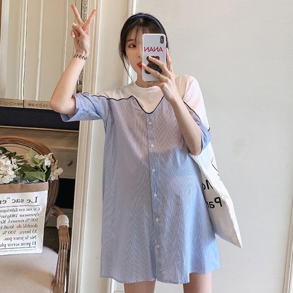 maternity dresses 72891# clothes summer cotton short sleeves loose stylish a line dress pregnant women mom, White
maternity dresses 72891# clothes summer cotton short sleeves loose stylish a line dress pregnant women mom, White