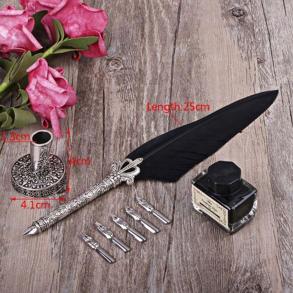 english calligraphy feather dip pen writing ink set stationery gift box with 5 nib wedding quill fountain b36c pens
english calligraphy feather dip pen writing ink set stationery gift box with 5 nib wedding quill fountain b36c pens