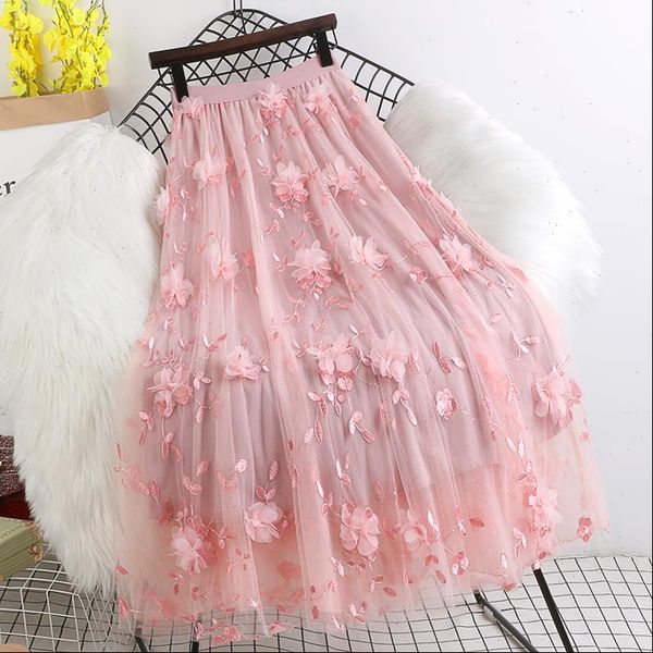 summer women midi skirt gauze embroidery flower lady sweet knee length mesh skirts 2021 female casual streetwear bottoms, Black
summer women midi skirt gauze embroidery flower lady sweet knee length mesh skirts 2021 female casual streetwear bottoms, Black