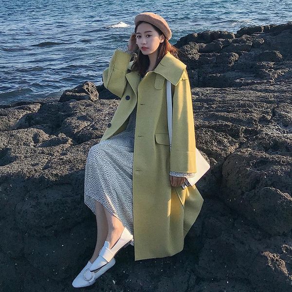 women's wool & blends woolen jacket ozhouzhan graceful mid-length overcoat short-height square collar girl's japanese-style colleg, Black
women's wool & blends woolen jacket ozhouzhan graceful mid-length overcoat short-height square collar girl's japanese-style colleg, Black