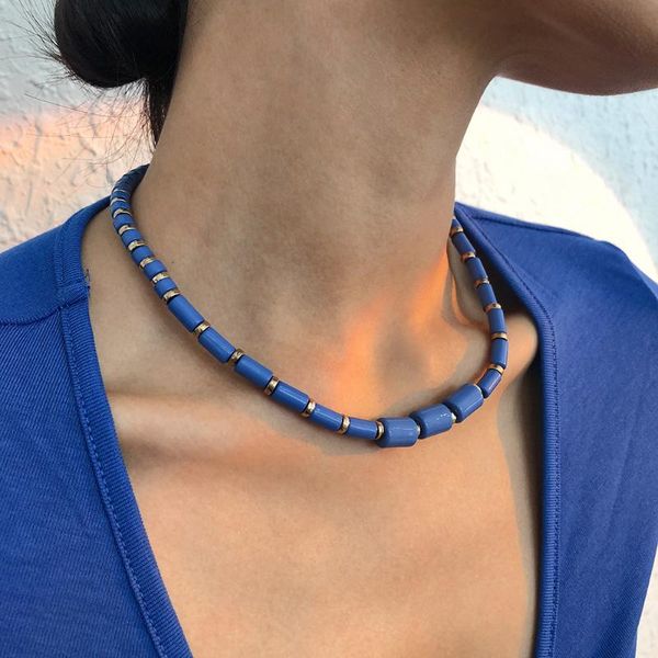 chains european and american fashion jewelry bohemian ethnic retro style geometric resin temperament necklace, Silver
chains european and american fashion jewelry bohemian ethnic retro style geometric resin temperament necklace, Silver