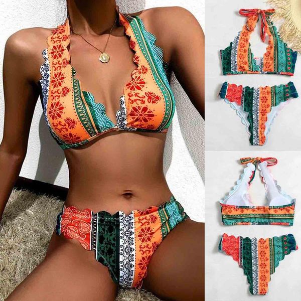 women fashion print bandage camisole two-piece swimsuit bathing suit bikini vacation holiday seaside summer women 2021
women fashion print bandage camisole two-piece swimsuit bathing suit bikini vacation holiday seaside summer women 2021