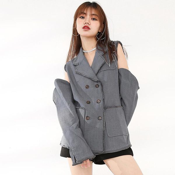 hollow women gray out burr blazer new lapel long sleeve loose fit jacket fashion tide spring autumn 2021 jx74302, White;black
hollow women gray out burr blazer new lapel long sleeve loose fit jacket fashion tide spring autumn 2021 jx74302, White;black
