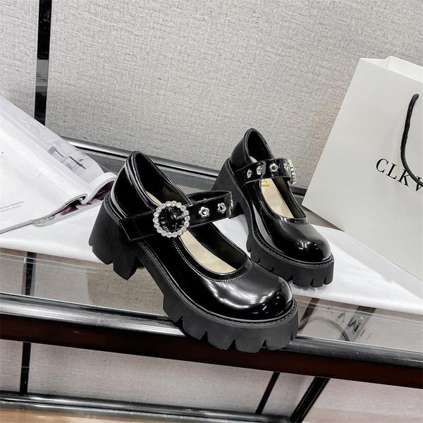 dress shoes mary jane female japanese retro thick bottom diamond single word buckle documentary wet sponge cake big small, Black
dress shoes mary jane female japanese retro thick bottom diamond single word buckle documentary wet sponge cake big small, Black