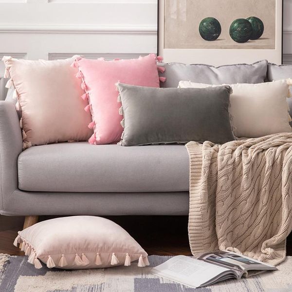 cushion/decorative pillow 1 piece velvet tassels cover green yellow navy cushion bedroom sofa decoration pillowcase 30x50cm/45x45cm pillows
cushion/decorative pillow 1 piece velvet tassels cover green yellow navy cushion bedroom sofa decoration pillowcase 30x50cm/45x45cm pillows