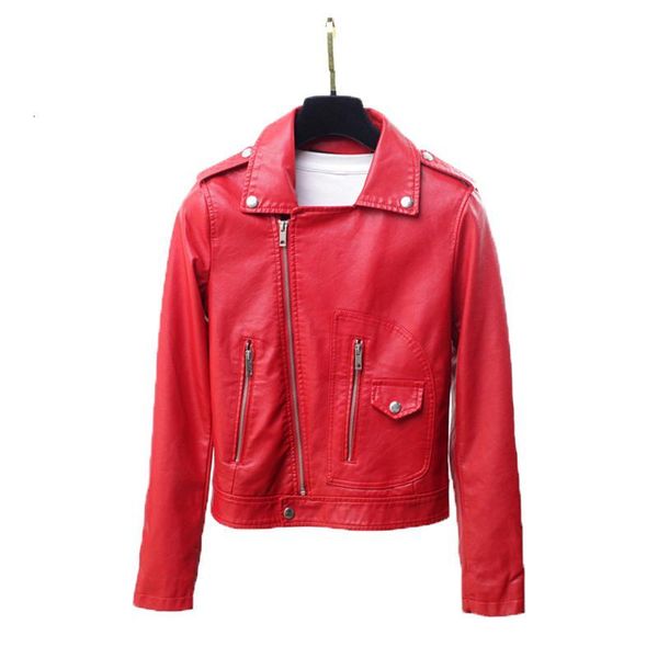 2021 new autumn women red faux leather jacket soft outwear turn-down collar short slim pu motorcycle biker punk coats 1bp2, Black
2021 new autumn women red faux leather jacket soft outwear turn-down collar short slim pu motorcycle biker punk coats 1bp2, Black
