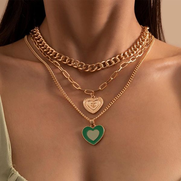 pendant necklaces lacteo vintage multi layered double love heart carved coins necklace 2021 hip hop trendy chunky chain choker, Silver
pendant necklaces lacteo vintage multi layered double love heart carved coins necklace 2021 hip hop trendy chunky chain choker, Silver