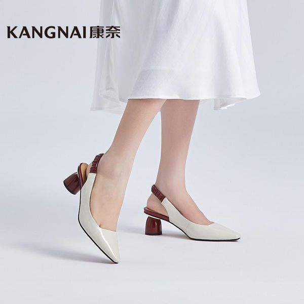 sandals kangnai women pumps genuine leather mid heels pointed toe elegant slingbacks ankle strap ladies summer shoes, Black
sandals kangnai women pumps genuine leather mid heels pointed toe elegant slingbacks ankle strap ladies summer shoes, Black