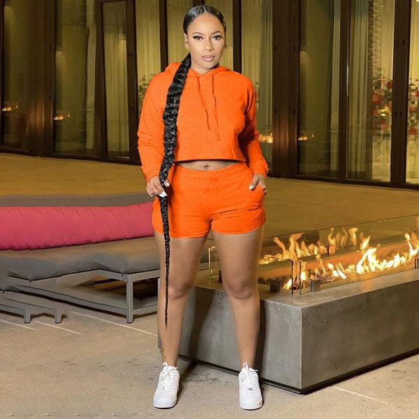 women's tracksuits autumn hooded drawstring long sleeve hoodie and shorts suit casual sports running women girls two pieces suits, Gray
women's tracksuits autumn hooded drawstring long sleeve hoodie and shorts suit casual sports running women girls two pieces suits, Gray