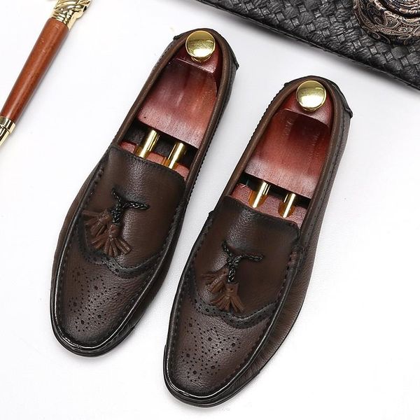 dress shoes genuine british classic mens leather moccasin gommino tassels slip on loafers office work man low-flats formal, Black
dress shoes genuine british classic mens leather moccasin gommino tassels slip on loafers office work man low-flats formal, Black