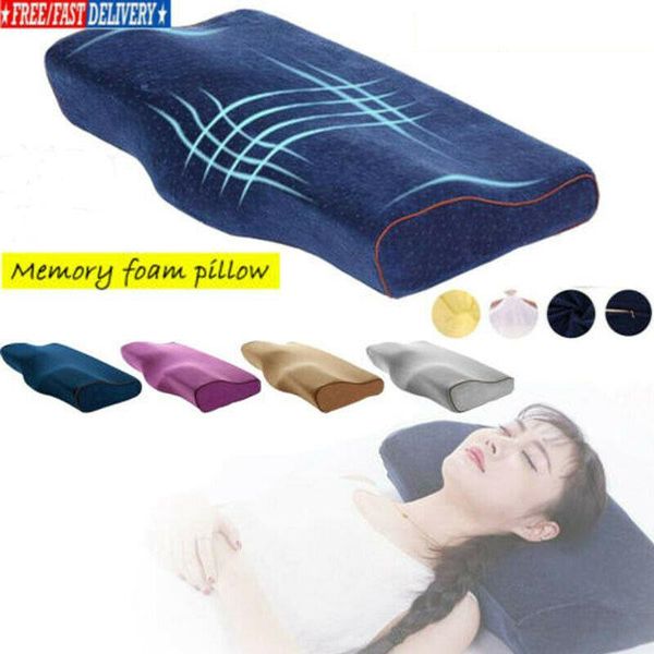 pillow memory foam bedding neck protection slow rebound butterfly shaped health cervical size in 50x30cm
pillow memory foam bedding neck protection slow rebound butterfly shaped health cervical size in 50x30cm