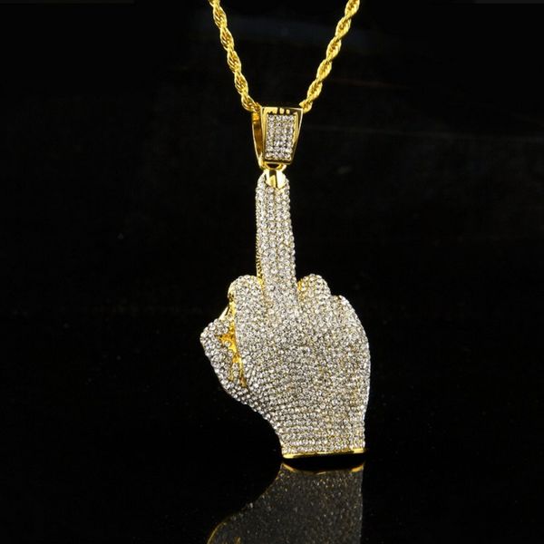 fashion mens iced out pendant hip hop necklace erect middle finger bling necklaces hiphop jewelry, Silver
fashion mens iced out pendant hip hop necklace erect middle finger bling necklaces hiphop jewelry, Silver