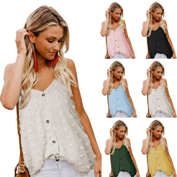 european and american jacquard chiffon women's v-neck single breasted sleeveless halter in summer, White
european and american jacquard chiffon women's v-neck single breasted sleeveless halter in summer, White