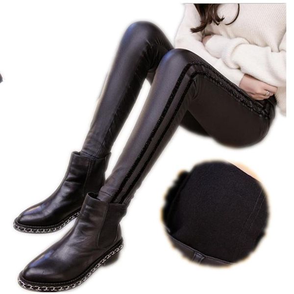 women's leggings women autumn winter pu pants 2021 ankle-length velet skinny outerwear casual warm plus size 3xl q997, Black
women's leggings women autumn winter pu pants 2021 ankle-length velet skinny outerwear casual warm plus size 3xl q997, Black
