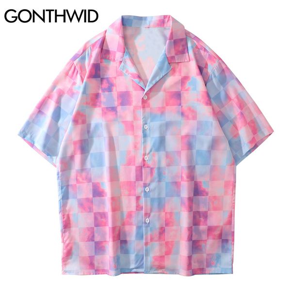 gonthwid button shirts blouse summer hip hop stretewear casual harajuku plaid tie dye hawaiian beach short sleeve shirts c0315, White;black
gonthwid button shirts blouse summer hip hop stretewear casual harajuku plaid tie dye hawaiian beach short sleeve shirts c0315, White;black