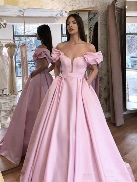 blush 2021 new pink satin a line long prom es off the shoulder ruched evening party wear gowns with pocket fjx3, White;pink
blush 2021 new pink satin a line long prom es off the shoulder ruched evening party wear gowns with pocket fjx3, White;pink