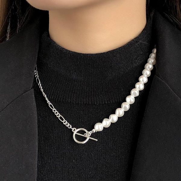chokers asymmetrical thick chain irregular pearl choker necklace women punk ot buckle geometric clavicle colar jewelry gift, Golden;silver
chokers asymmetrical thick chain irregular pearl choker necklace women punk ot buckle geometric clavicle colar jewelry gift, Golden;silver