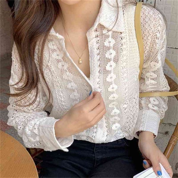 women's blouses & shirts beige hook flower chic brief office lady slim streetwear loose-fitting femme gentle hollow out sunscreen, White
women's blouses & shirts beige hook flower chic brief office lady slim streetwear loose-fitting femme gentle hollow out sunscreen, White