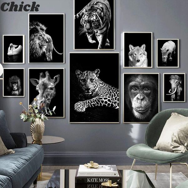 lion tiger leopard wolf elephant nordic poster and print animal wall art canvas painting wall picture for living room home decor
lion tiger leopard wolf elephant nordic poster and print animal wall art canvas painting wall picture for living room home decor