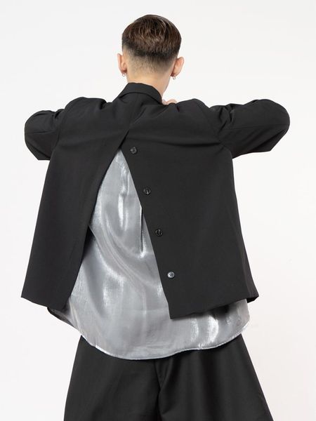 men's suits & blazers xs-6xl 2021 men women's clothing catwalk irregular slit casual loose suit coat plus size costumes, White;black
men's suits & blazers xs-6xl 2021 men women's clothing catwalk irregular slit casual loose suit coat plus size costumes, White;black
