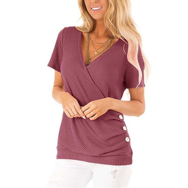 women's t-shirt 2021 summer knitted tshirt women v-neck button t shirt female tee femme short sleeve slim fit for, White
women's t-shirt 2021 summer knitted tshirt women v-neck button t shirt female tee femme short sleeve slim fit for, White