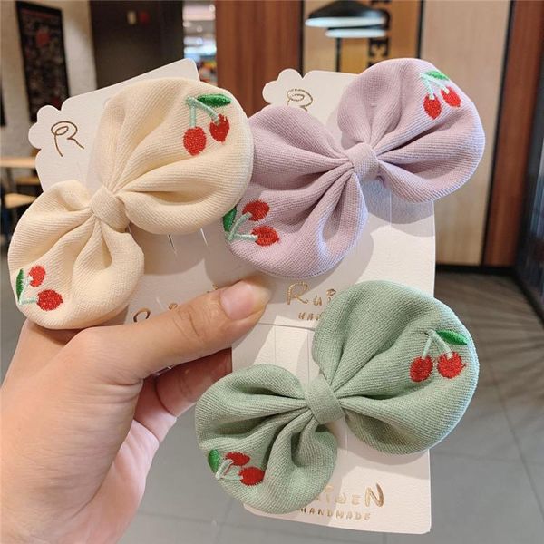 new girls embroidery cherry bow hair barrette handmade cotton hair clip sweet ornament children pin accessories, Slivery;white
new girls embroidery cherry bow hair barrette handmade cotton hair clip sweet ornament children pin accessories, Slivery;white