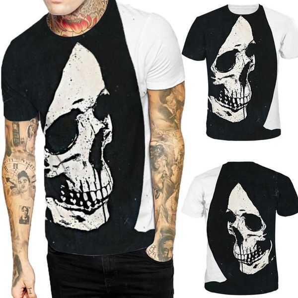 men's t-shirts 2021 summer skull print t-shirt 3d t shirt casual breathable funny shirts short-sleeved top, White;black
men's t-shirts 2021 summer skull print t-shirt 3d t shirt casual breathable funny shirts short-sleeved top, White;black
