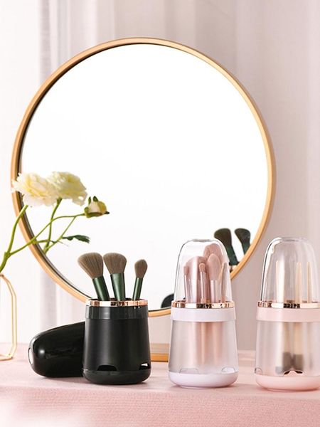storage boxes & bins 2021 10 holes makeup brush organizer dustproof cosmetic brushes case bedroom vanity table bathroom display stand
storage boxes & bins 2021 10 holes makeup brush organizer dustproof cosmetic brushes case bedroom vanity table bathroom display stand