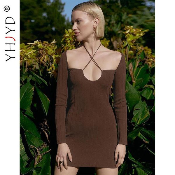 casual dresses yhjyd cross halter long sleeve for women 2021 fall outfits elegant knitted bodycon dress brown black, Black;gray
casual dresses yhjyd cross halter long sleeve for women 2021 fall outfits elegant knitted bodycon dress brown black, Black;gray