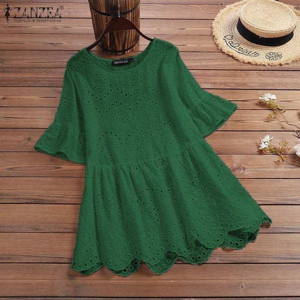 women's blouses & shirts summer o-neck tunic 2021 lace blouse zanzea vintage cotton linen shirt women solid short sleeve chemise femal, White
women's blouses & shirts summer o-neck tunic 2021 lace blouse zanzea vintage cotton linen shirt women solid short sleeve chemise femal, White