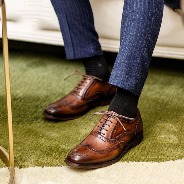 dress shoes phenkang men retro oxford wingtip genuine leather round toe lace-up brogues handmade wedding platform, Black
dress shoes phenkang men retro oxford wingtip genuine leather round toe lace-up brogues handmade wedding platform, Black