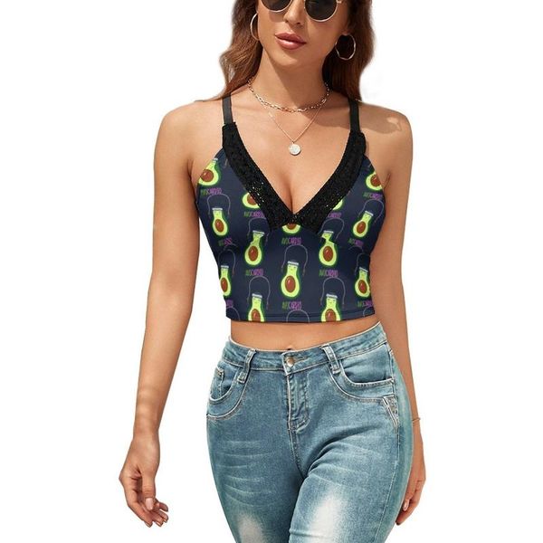 women's tanks & camis avocado tank strap elastic female camisole street wear festival print crop, White
women's tanks & camis avocado tank strap elastic female camisole street wear festival print crop, White