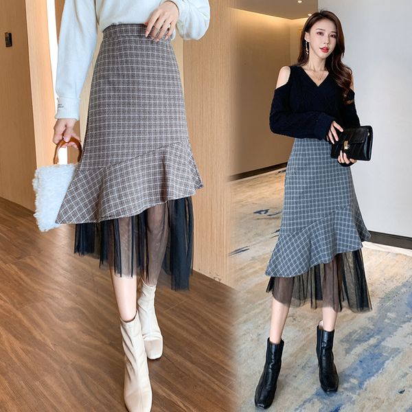 casual female for autumn/winter 2021 new plaid knitted wool sew skirts high waist slimming thick zw5j, Black
casual female for autumn/winter 2021 new plaid knitted wool sew skirts high waist slimming thick zw5j, Black