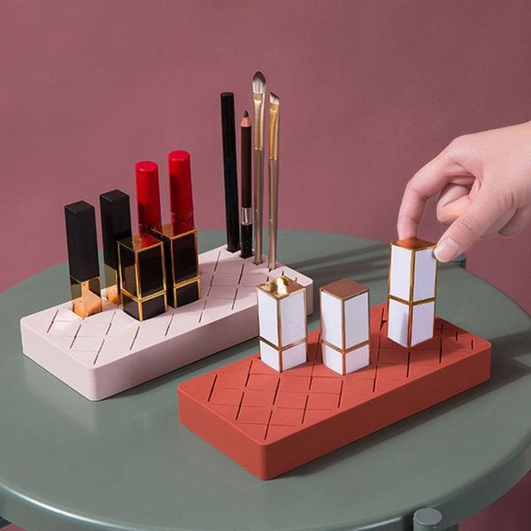 storage boxes & bins 18 grid silicone lipstick rack cosmetic box makeup case organizer brush holder for desktop
storage boxes & bins 18 grid silicone lipstick rack cosmetic box makeup case organizer brush holder for desktop