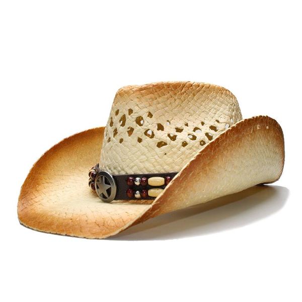 cloches luckylianji retro women's men's summer straw beach wide brim cowboy western cowgirl hat hollow star sign bead leather band, Blue;gray
cloches luckylianji retro women's men's summer straw beach wide brim cowboy western cowgirl hat hollow star sign bead leather band, Blue;gray