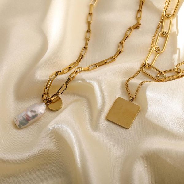 pendant necklaces women's heart pendent multilayer stainless steel necklace snake chain various shapes jewelry for girl gifts, Silver
pendant necklaces women's heart pendent multilayer stainless steel necklace snake chain various shapes jewelry for girl gifts, Silver