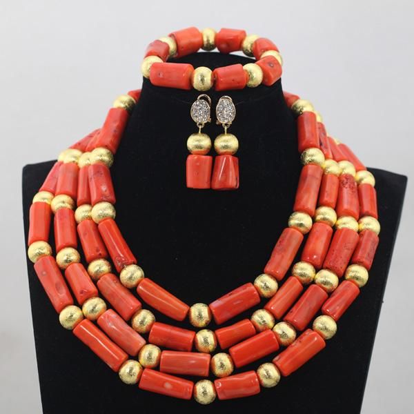 earrings & necklace 2021 fashion orange 4 rows african coral beads jewelry sets bridal cj788, Silver
earrings & necklace 2021 fashion orange 4 rows african coral beads jewelry sets bridal cj788, Silver