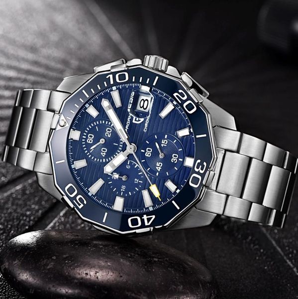 wristwatches 2021 pagani design brand men's sports quartz watches sapphire stainless steel waterproof chronograph luxury reloj hombre, Slivery;brown
wristwatches 2021 pagani design brand men's sports quartz watches sapphire stainless steel waterproof chronograph luxury reloj hombre, Slivery;brown