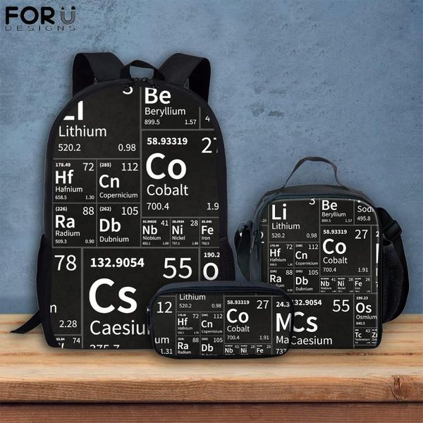 school bags forudesigns periodic table design student backpack set for children boys girls small lunch bag kids bookbag pencil case
school bags forudesigns periodic table design student backpack set for children boys girls small lunch bag kids bookbag pencil case