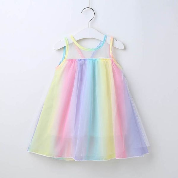 girl's dresses baby girls princess dress kids clothes child clothing children summer rainbow mesh skirt wear b6649, Red;yellow
girl's dresses baby girls princess dress kids clothes child clothing children summer rainbow mesh skirt wear b6649, Red;yellow